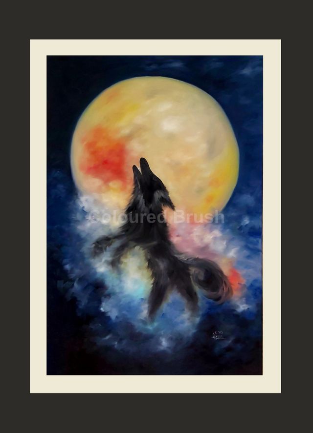 2020 - "Wolf" Oil paint. Dimensions 0.60×0.90M. Not available.