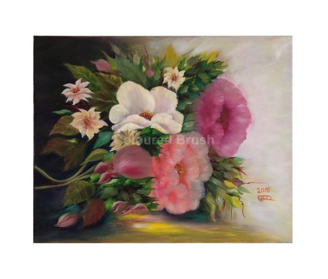 2018, "Spring Reigns" - Oil (Wet on Wet) on canvas. Dimensions 0.40 x 0.60m. 