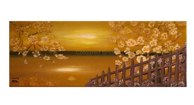 2013 - "HAPPY DAY" - Acrylic. Dimensions: 0.30X0.80M Hand painted in acrylic. (Not available)
