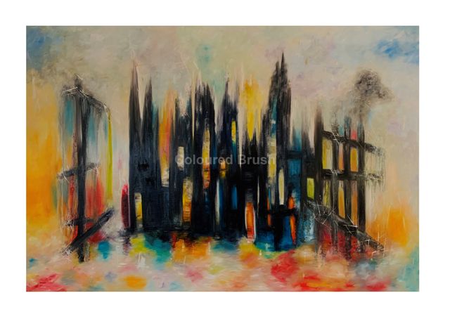 2019, "Modern art". Life unfolds only in moments. Capturing moments that are full of emotion is the key to my art. My work is infused with spirit and energy I felt at the moment I created it. I welcome customers to make these small parts of me a part of their hearts and homes. Abstract oil Hand painting on canvas, Modern art for your home or office. Dimensions 1.50 x 1.00m