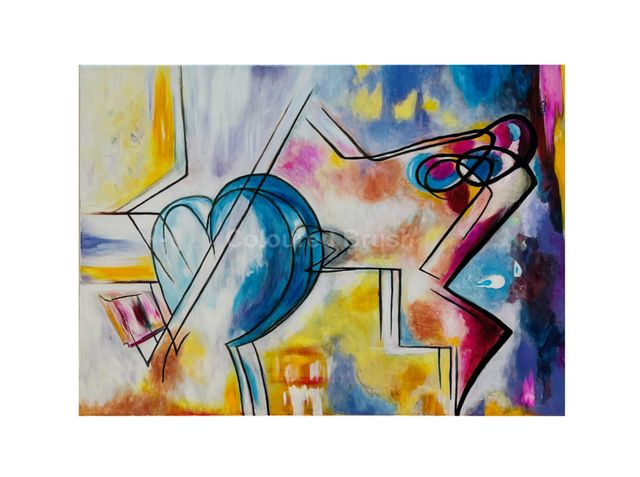 Acrylic hand painted. Dimensions 0.50 x 0.70 m.