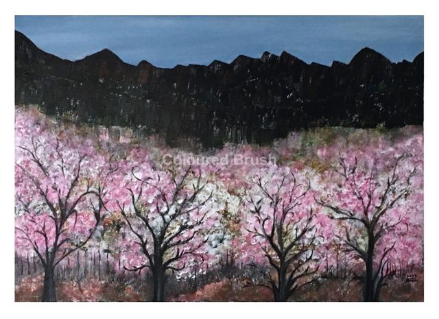 2013 - “Rosa Forest” technique acrylic, dimension 0,90×0,70M. Ready to hang. (Not available).