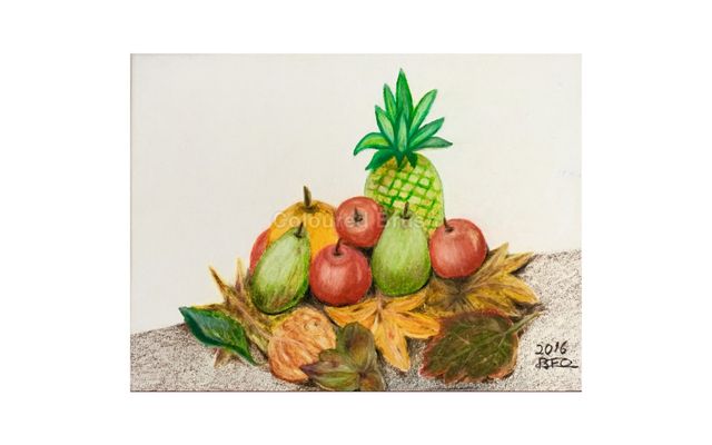 2016, "Autumn leaf", Technique: Pastel on specific paper. Dimensions 0,40x0,30m