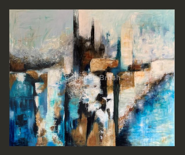 2019, "Inwardness". Abstract painting has, in my view, a very important relation to freedom. It allows the artists to express themself without the need for commitment to reality or logical sense, while allowing admirers multiple interpretations. Both are free to create and think. In the specific case of this work, I was surprised by the result. Even being the creator, watching the composition, my imagination was induced to come in contact with elements of the sensible. Acrylic hand painting on canvas. Dimensions 1.00 x 1.20m Not available.